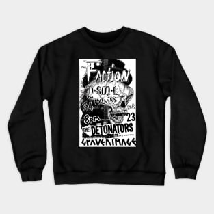 Hardcore Punk Rock Concert Flyer (early 1980s) Crewneck Sweatshirt